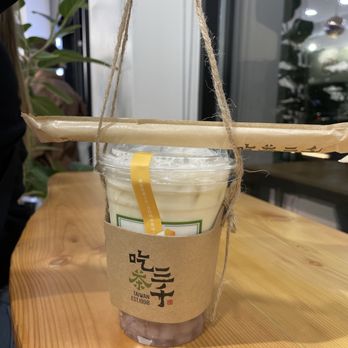 Chicha San Chen - Green Tea Latte with Taro Ball - Bubble Tea Near Me - Las Vegas, Nevada