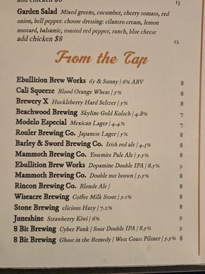 Menu photo 7 Ebullition Brew Works Temecula, CA