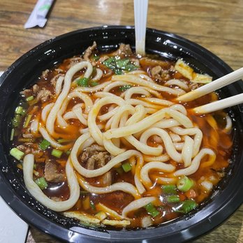 QQ Noodle - house special sour and spicy minced pork soup noodles - Chinese Near Me - Cupertino, California