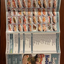 a menu for sushi and noodle a menu for sushi and noodle