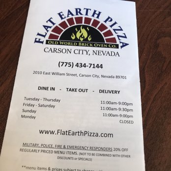 Flat Earth Pizza - Great customer service and food! - Pizza Near Me - Carson City, Nevada