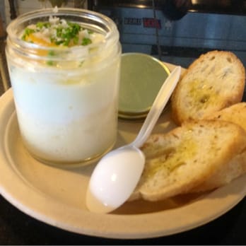 Eggslut - the "Slut" $9....don't order this if you're hungry and you're paying for the glass jar - Breakfast & Brunch Near Me - Los Angeles, California Eggslut - the "Slut" $9....don't order this if you're hungry and you're paying for the glass jar - Breakfast & Brunch Near Me - Los Angeles, California
