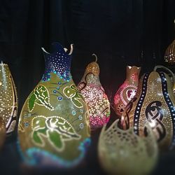 Sacramento Harvest Festival - Beautiful gourd lamps!