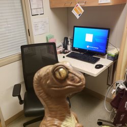 University Hospitals Ahuja Medical Center - Bob the Raptor says "Computers!"
