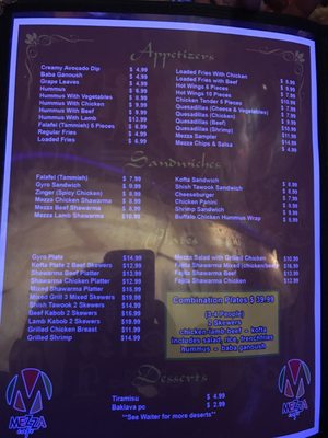 Menu photo 8 Cairo Hookah Lounge Richardson, TX