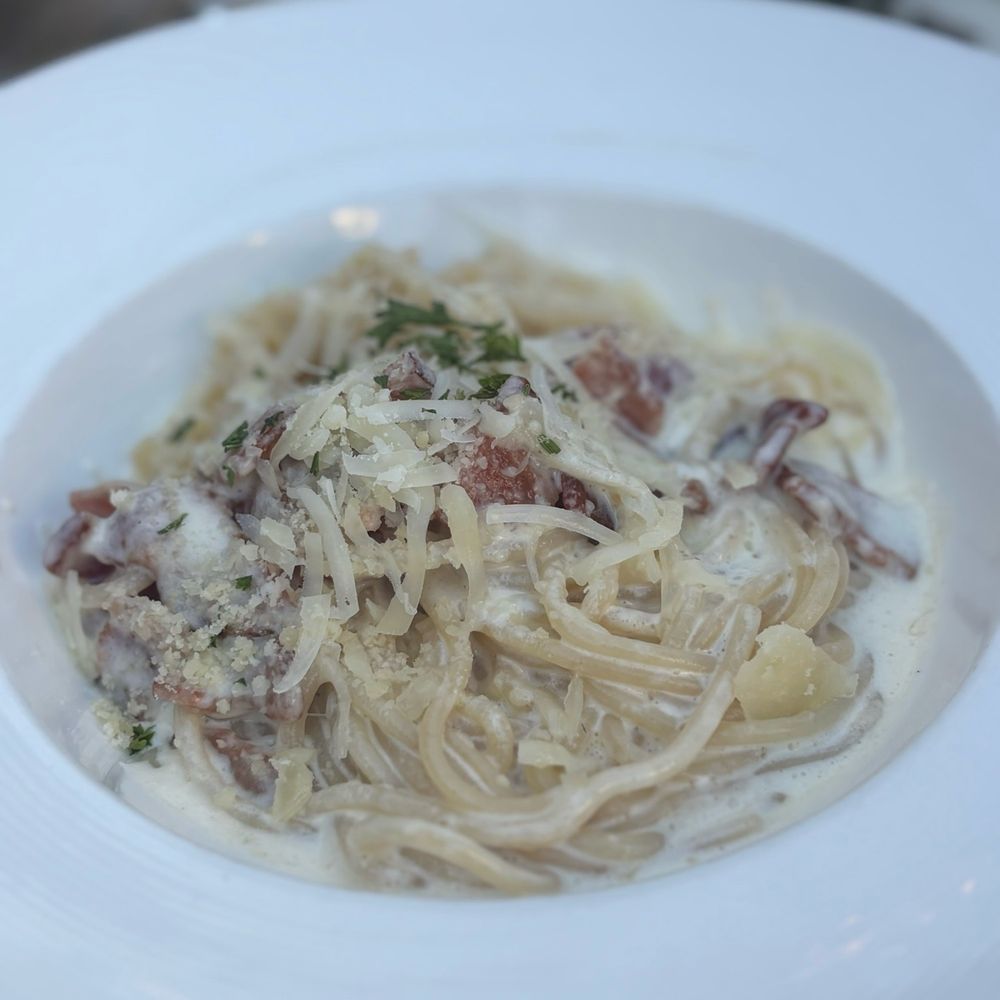 Brava Garden Eatery - Spaghetti Carbonara - Wine Bars Near Me - Pleasanton, California Brava Garden Eatery - Spaghetti Carbonara - Wine Bars Near Me - Pleasanton, California