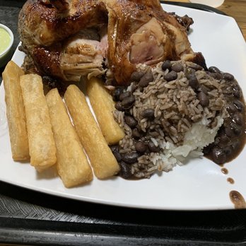 Alpaca Chicken - Yuca Fries, Rice Topped with Beans, half chicken - Latin American Near Me - Morrisville, North Carolina Alpaca Chicken - Yuca Fries, Rice Topped with Beans, half chicken - Latin American Near Me - Morrisville, North Carolina