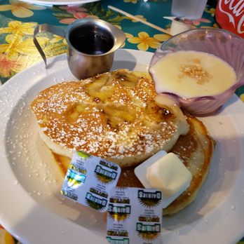 808 Grindz Cafe - Banana pancakes with sweet sauce. D E L I C I O U S - Cafes Near Me - Lahaina, Hawaii 808 Grindz Cafe - Banana pancakes with sweet sauce. D E L I C I O U S - Cafes Near Me - Lahaina, Hawaii