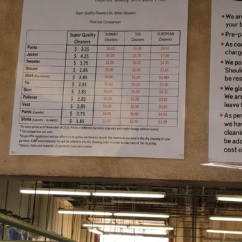 Super Quality Cleaners - The price comparison - Dry Cleaning Near Me - Colorado Springs, Colorado Super Quality Cleaners - The price comparison - Dry Cleaning Near Me - Colorado Springs, Colorado