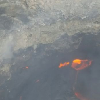 Paradise Helicopters - Looking into the volcano crater.  #magma - Aerial Tours Near Me - Hilo, Hawaii