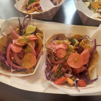 Tito Santana Taqueria - Pulled pork taco (left), Fish taco (right) - Mexican Near Me - Beacon, New York