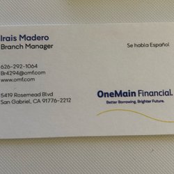 OneMain Financial - Business Card