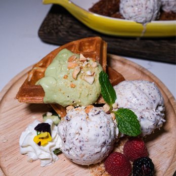 Tiki Thai - Pandan waffle - Tiki Bars Near Me - Reston, Virginia Tiki Thai - Pandan waffle - Tiki Bars Near Me - Reston, Virginia