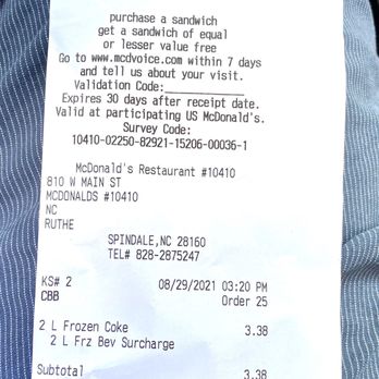 McDonald's - No supersize option on a frozen Coke - Burgers Near Me - Spindale, North Carolina
