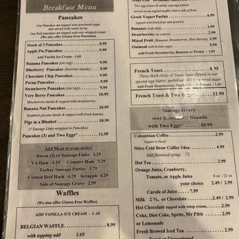Colonial Pancake House - Menu - Breakfast & Brunch Near Me - Williamsburg, Virginia