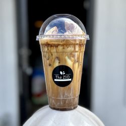 Cafe Zio - Dalgona Latte. Packed with caffeine and sweet Dalgona nuggets.