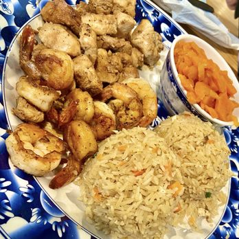 The Hibachi Pit - Hibachi Shrimp/Chicken Combo w. Fried Rice & Sweet Carrots - Japanese Near Me - Concord, North Carolina The Hibachi Pit - Hibachi Shrimp/Chicken Combo w. Fried Rice & Sweet Carrots - Japanese Near Me - Concord, North Carolina