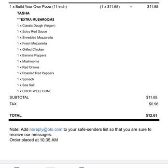 Blaze Pizza - Extra mushrooms please - Salad Near Me - Garner, North Carolina