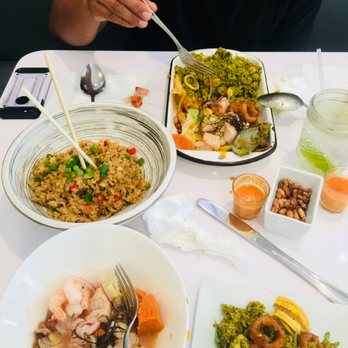 Dr Limon Ceviche Bar - Ceviche classico, arroz verde, calamari, arroz chaufa, cancha corn. - Seafood Near Me - Miami, Florida Dr Limon Ceviche Bar - Ceviche classico, arroz verde, calamari, arroz chaufa, cancha corn. - Seafood Near Me - Miami, Florida