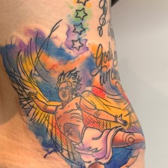 Bespoke - Watercolor Icarus by Karly - Tattoo Near Me - Honolulu, Hawaii Bespoke - Watercolor Icarus by Karly - Tattoo Near Me - Honolulu, Hawaii