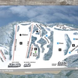 Otis Ridge Ski Area - Trail map