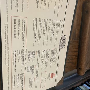 Oak Steakhouse - Menu - New American Near Me - Alpharetta, Georgia Oak Steakhouse - Menu - New American Near Me - Alpharetta, Georgia