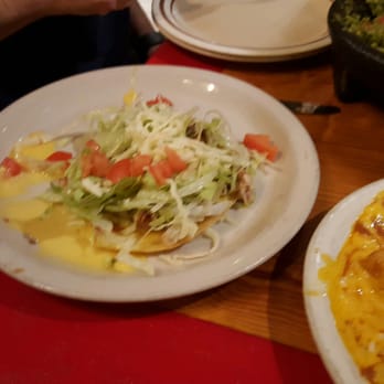 El Jarrito - Tostada with cheese sauce. Different but good. - Mexican Near Me - Katy, Texas El Jarrito - Tostada with cheese sauce. Different but good. - Mexican Near Me - Katy, Texas