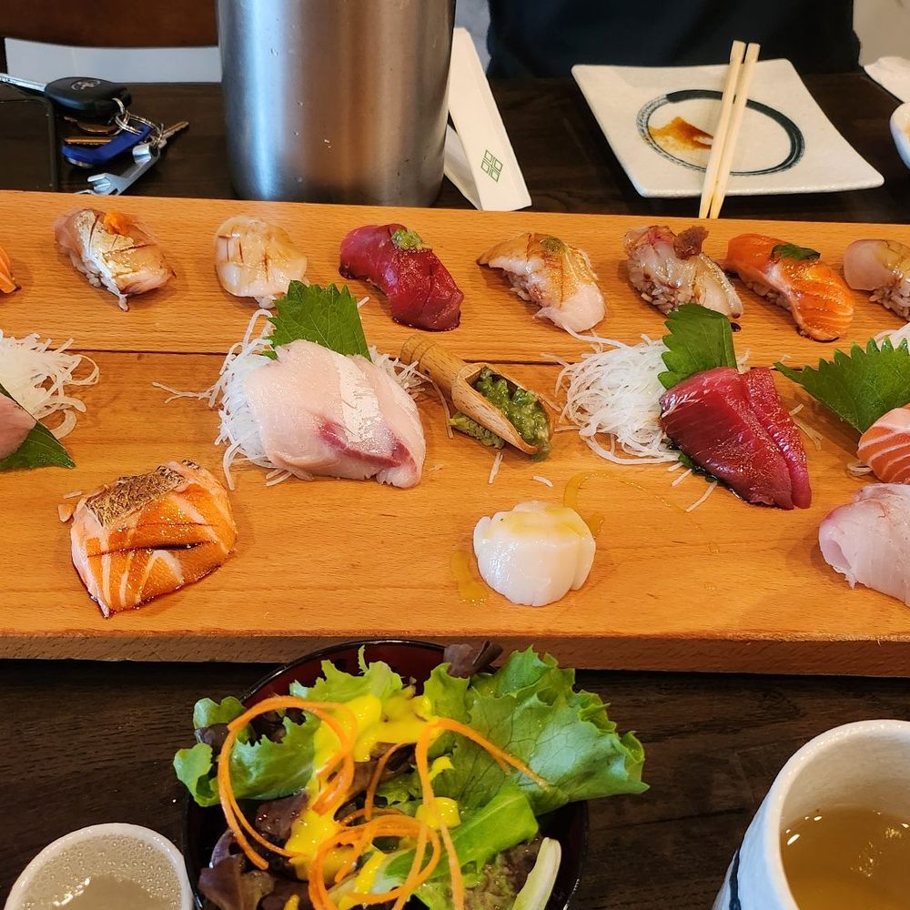 Hashi Gawa - Nigiri omakase on top and sashimi omakase on bottom - Japanese Near Me - Alameda, California Hashi Gawa - Nigiri omakase on top and sashimi omakase on bottom - Japanese Near Me - Alameda, California