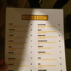 Le Poinçon - La carte des cocktails