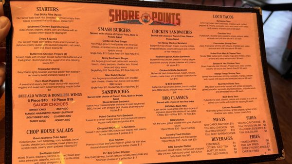 Menu photo 3 Shore Points Coastal BBQ Point Pleasant Beach, NJ