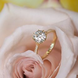 Fashioned from 18k yellow gold, this one-of-a-kind Erika Winters Margot Solitaire features an old European cut diamond from our collection.