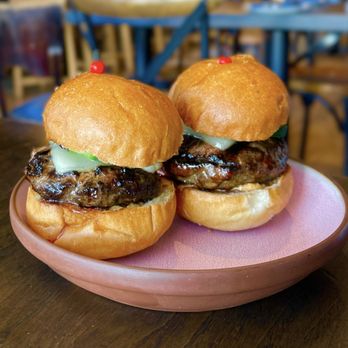 La Marcha Tapas Bar - Hamburguesas Morunas (lamb sliders) - Spanish Near Me - Berkeley, California La Marcha Tapas Bar - Hamburguesas Morunas (lamb sliders) - Spanish Near Me - Berkeley, California