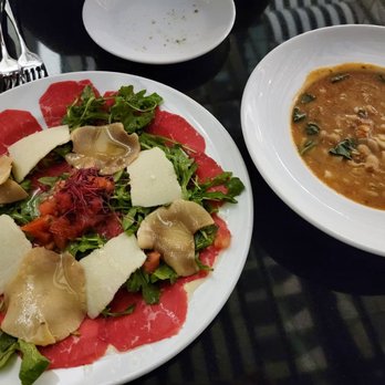 Carpaccio - Manzo Portobello. Pasta e fagioli. - Italian Near Me - East Rutherford, New Jersey