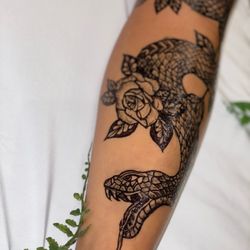Henna By Samia - Leg henna tattoo design