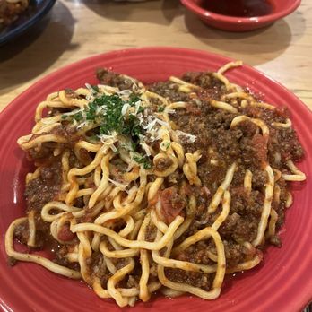 Ticino - Build-your-own pasta (Spaghetti, bolognese, and a meatball) - Pizza Near Me - Avon, Colorado Ticino - Build-your-own pasta (Spaghetti, bolognese, and a meatball) - Pizza Near Me - Avon, Colorado