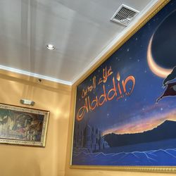 Aladdin Crown Pizza - Inside the store.