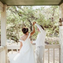 David's Bridal - Off the shoulder bridal dress