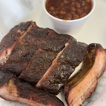 Adam's Smokehouse - Half Slab Rib Combo + Pit Beans - Barbeque Near Me - Saint Louis, Missouri Adam's Smokehouse - Half Slab Rib Combo + Pit Beans - Barbeque Near Me - Saint Louis, Missouri
