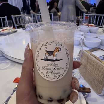 Buobuo Boba Catering - Customized stickers - Jasmine Green Milk Tea with boba - Caterers Near Me Buobuo Boba Catering - Customized stickers - Jasmine Green Milk Tea with boba - Caterers Near Me