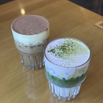 NEP Cafe - Irvine - Egg Coffee + Strawberry Yogurt Matcha - Breakfast & Brunch Near Me - Irvine, California