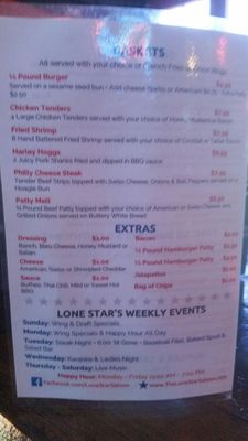 Menu photo 4 The Lone Star Saloon Richmond, TX
