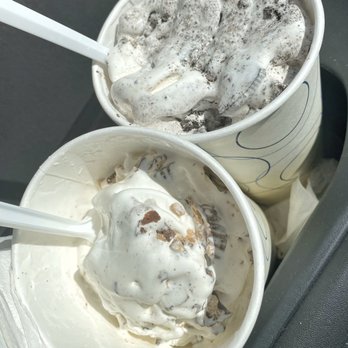 Magic Fountain Ice Cream - Oreo and peanut butter cup hurricanes. Size small! $11 together. - Ice Cream & Frozen Yogurt Near Me - Bayonne, New Jersey
