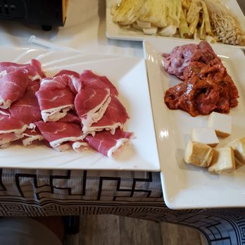 Sze Chuan Restaurant - Lamb, 2 kinds of beef, and fish cakes for hot pot - Szechuan Near Me - West Allis, Wisconsin