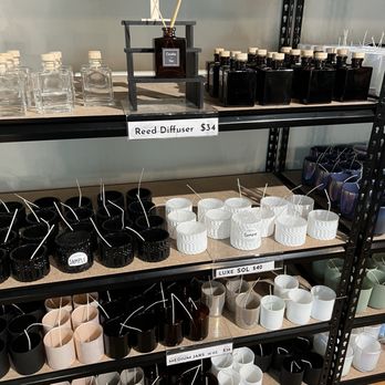 Candles on Tap - vessel shelf - Candle Stores Near Me - Encinitas, California