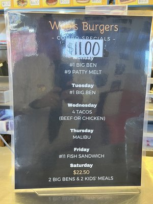 Menu photo 1 Web's Burgers Modesto, CA