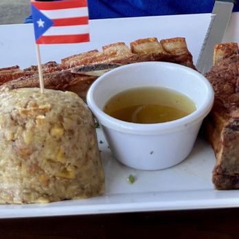 Isla Del Encanto - Mofongo con Chuleta kan kan - Puerto Rican Near Me - Miami, Florida