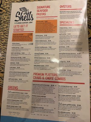 Menu photo 1 Shells Seafood - Brandon Brandon, FL
