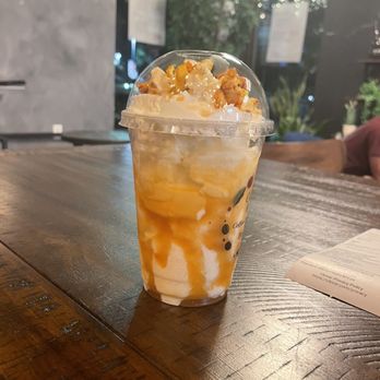 Cafe 104 - Salted caramel frozen drink - Breakfast & Brunch Near Me - Duluth, Georgia