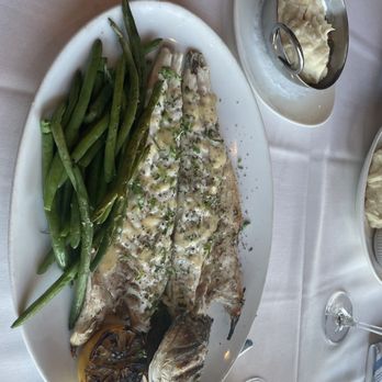 Blu Pointe - Whole grilled Bronzino with Garlic Mashed Potatoes - Seafood Near Me - Newburgh, New York