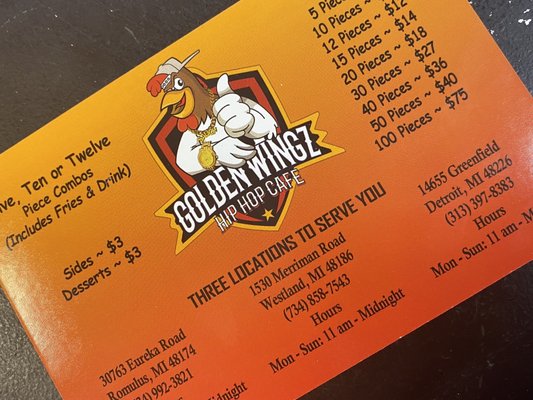 Golden Wingz Lemonade Hip Hop Cafe 1530 Merriman Rd Westland Mi Chicken Dinners Mapquest